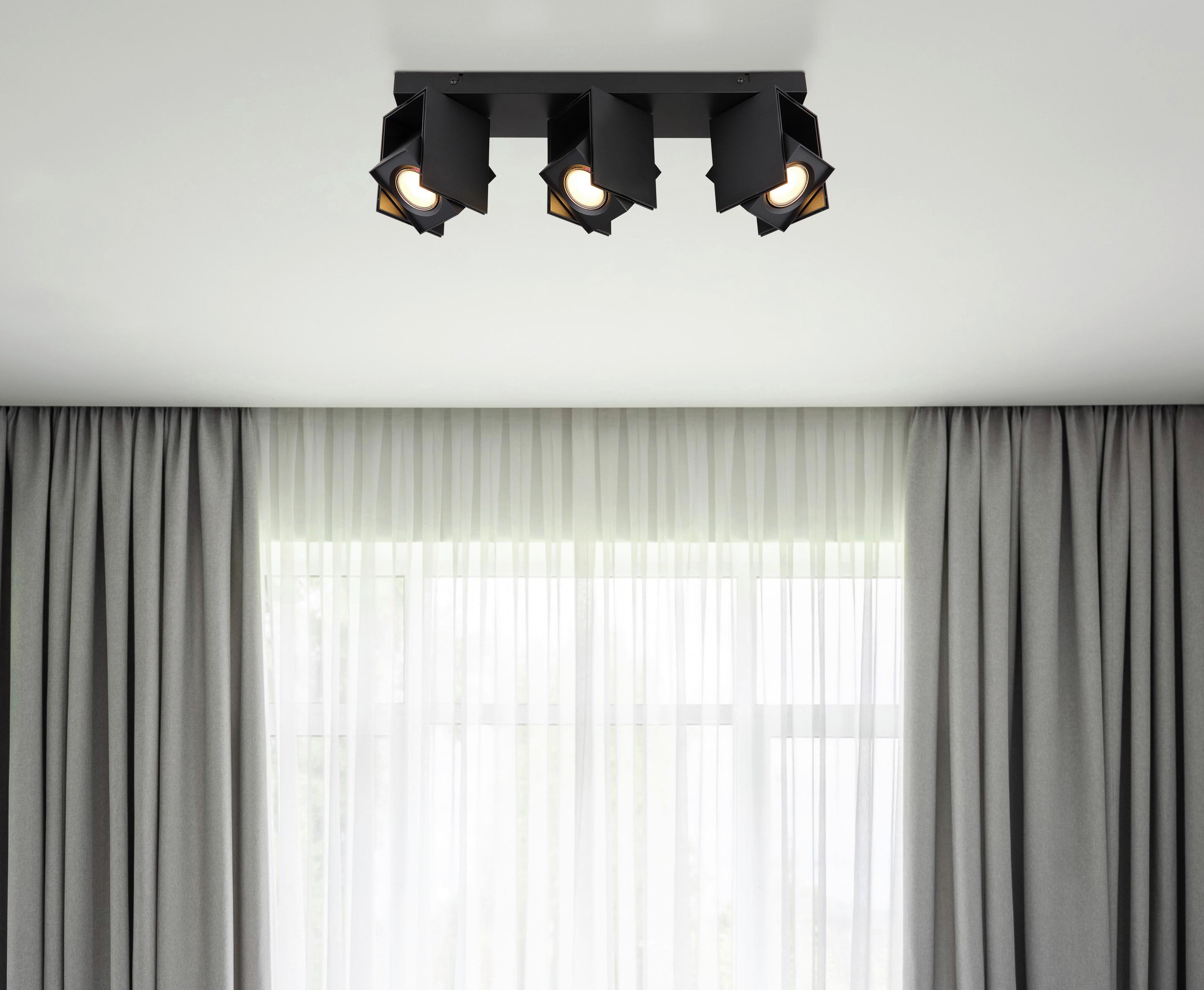 Strahler Rory in Schwarz max. 5 Watt - Schwarz, Design, Metall (43,4/8,4/15,7cm) - Globo