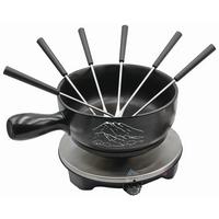 Fondueset Fon - Schwarz, Keramik (28/24/8.5cm)