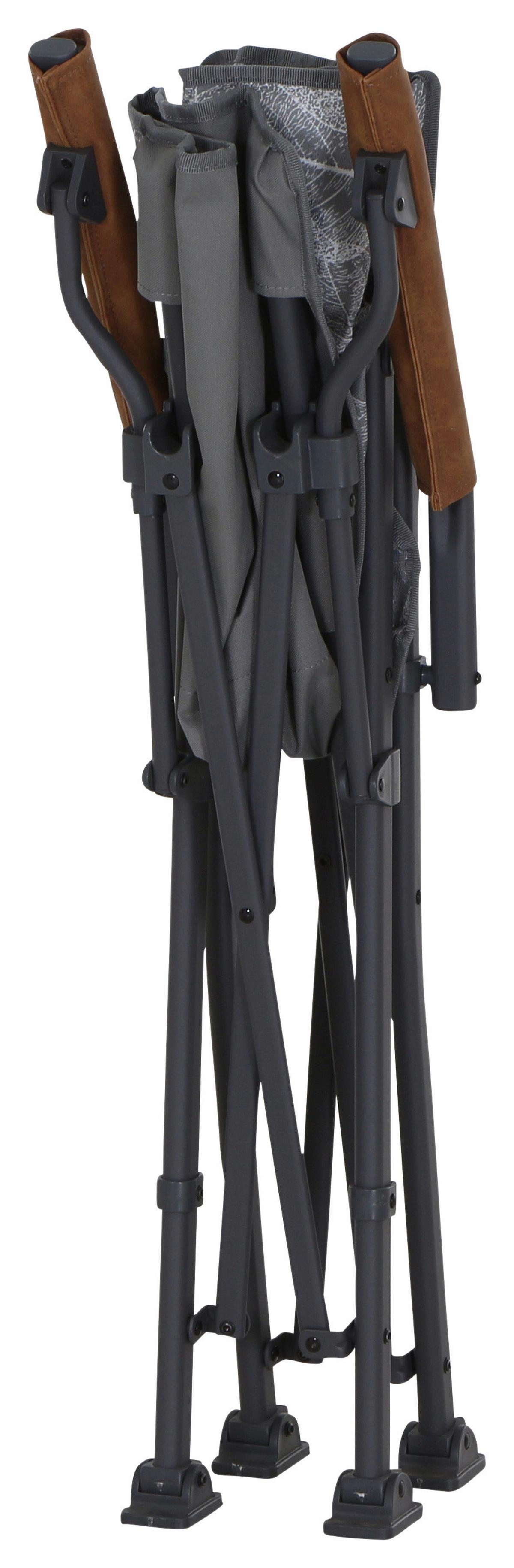 Campingsessel Klappbar M51745 mit Tragetasche - Anthrazit/Braun, KONVENTIONELL, Textil/Metall (73/55/99cm) - Siena Garden