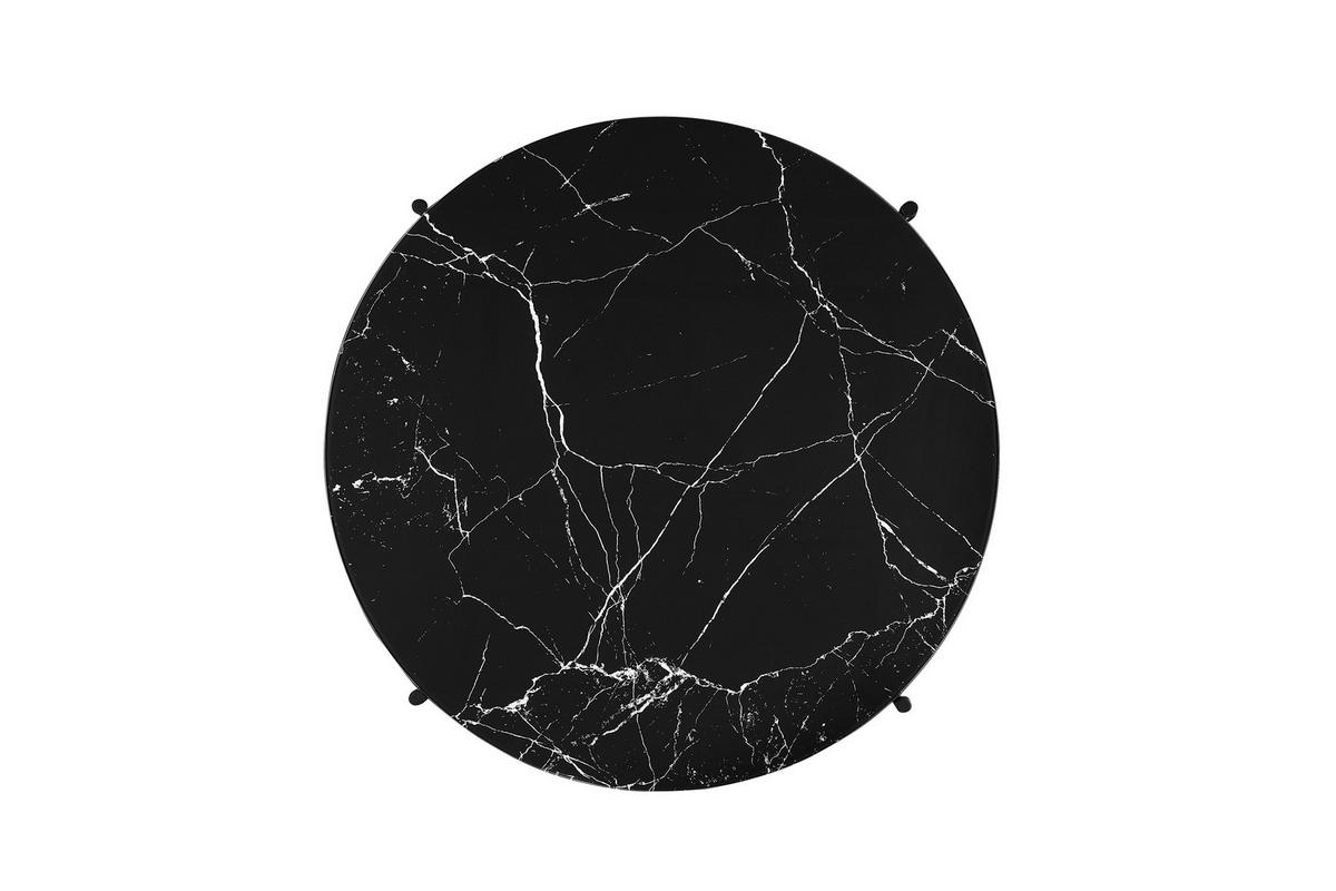 Klubska Miza Marble, Črna - črna, Design, kovina/steklo (84/43cm) - Livetastic