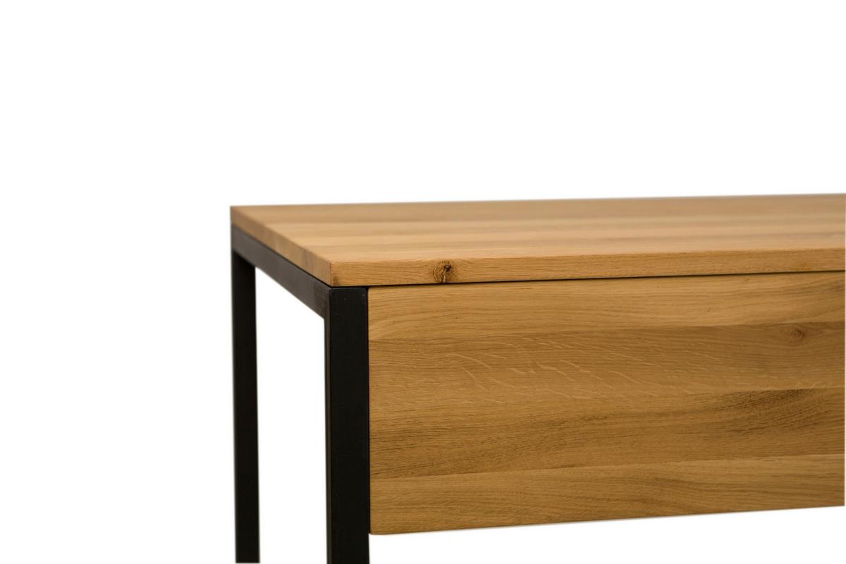 Schreibtisch Albero Naturfarben/Schwarz - Schwarz/Naturfarben, Modern, Holz/Metall (160/75/70cm) - Mömax