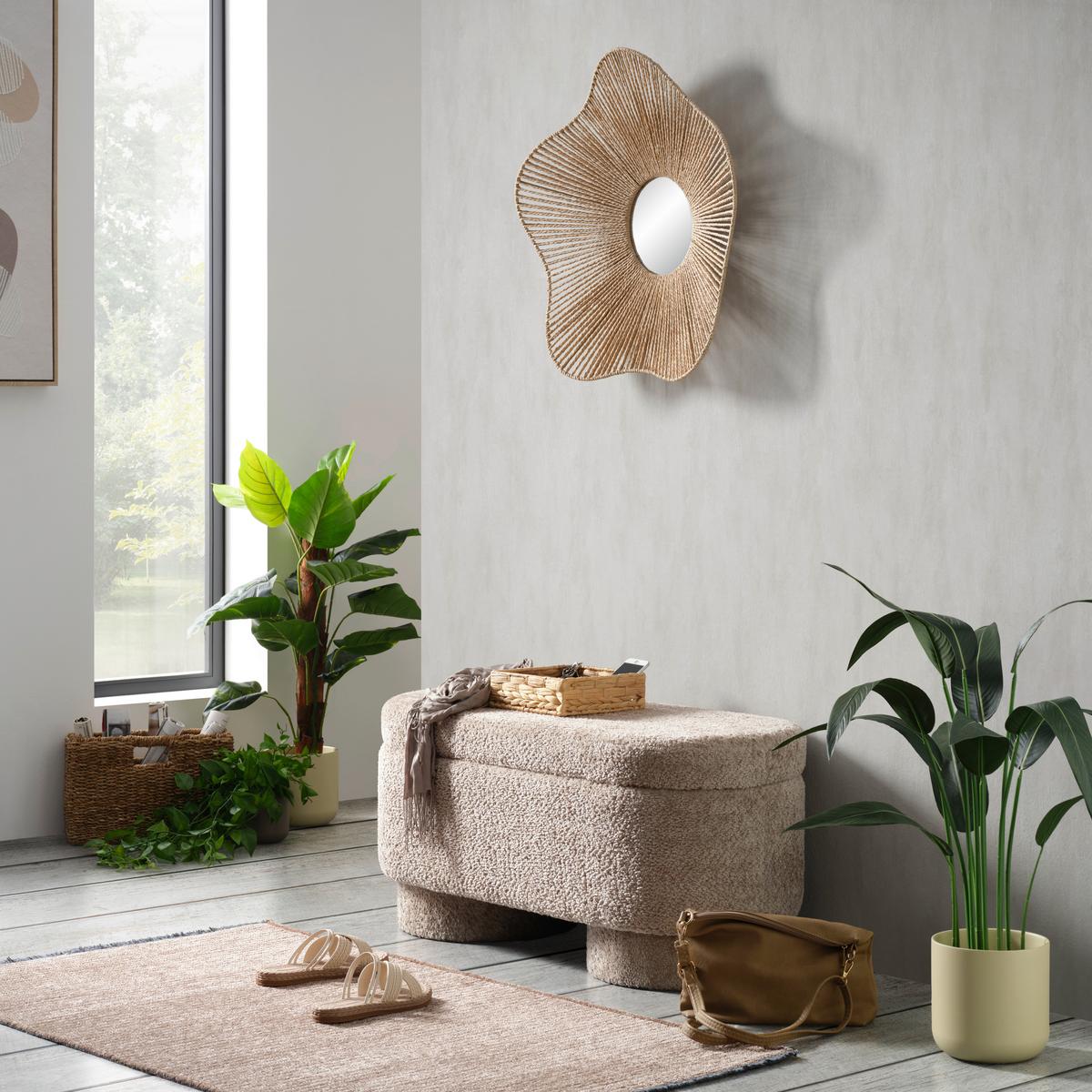 Sitzbank Marilyn Taupe mit Stauraum - Taupe, MODERN, Holzwerkstoff/Textil (100/43/42cm) - Premium Living