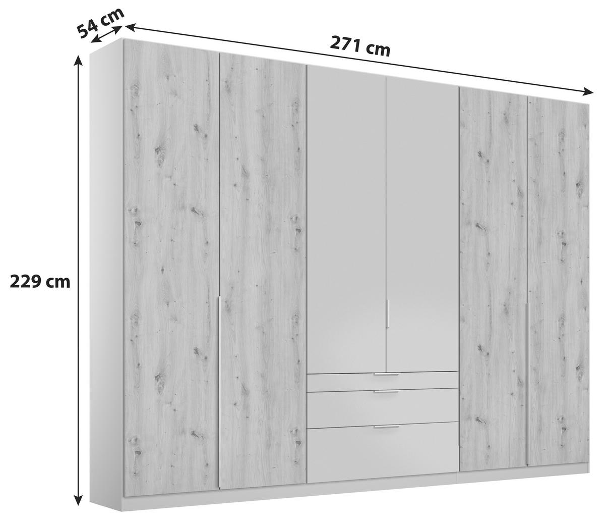 Ormar S Klasičnim Vratima Alabama - hrast Artisan/svijetlo siva, Moderno, drvni materijal (271/229/54cm) - Modern Living
