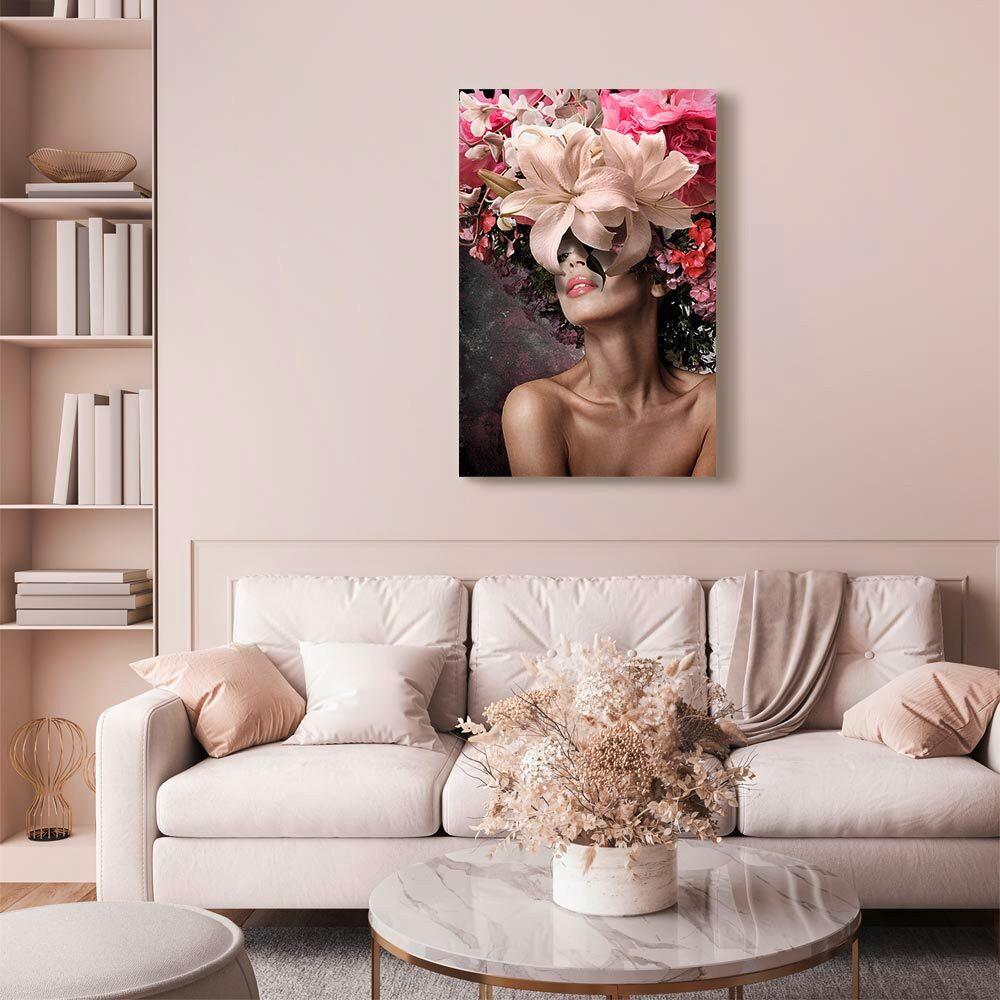 Slika Na Platnu Smell Of Dreams - pink/rjava, Basics, tekstil/leseni material (40/60/1.2cm) - artgeist