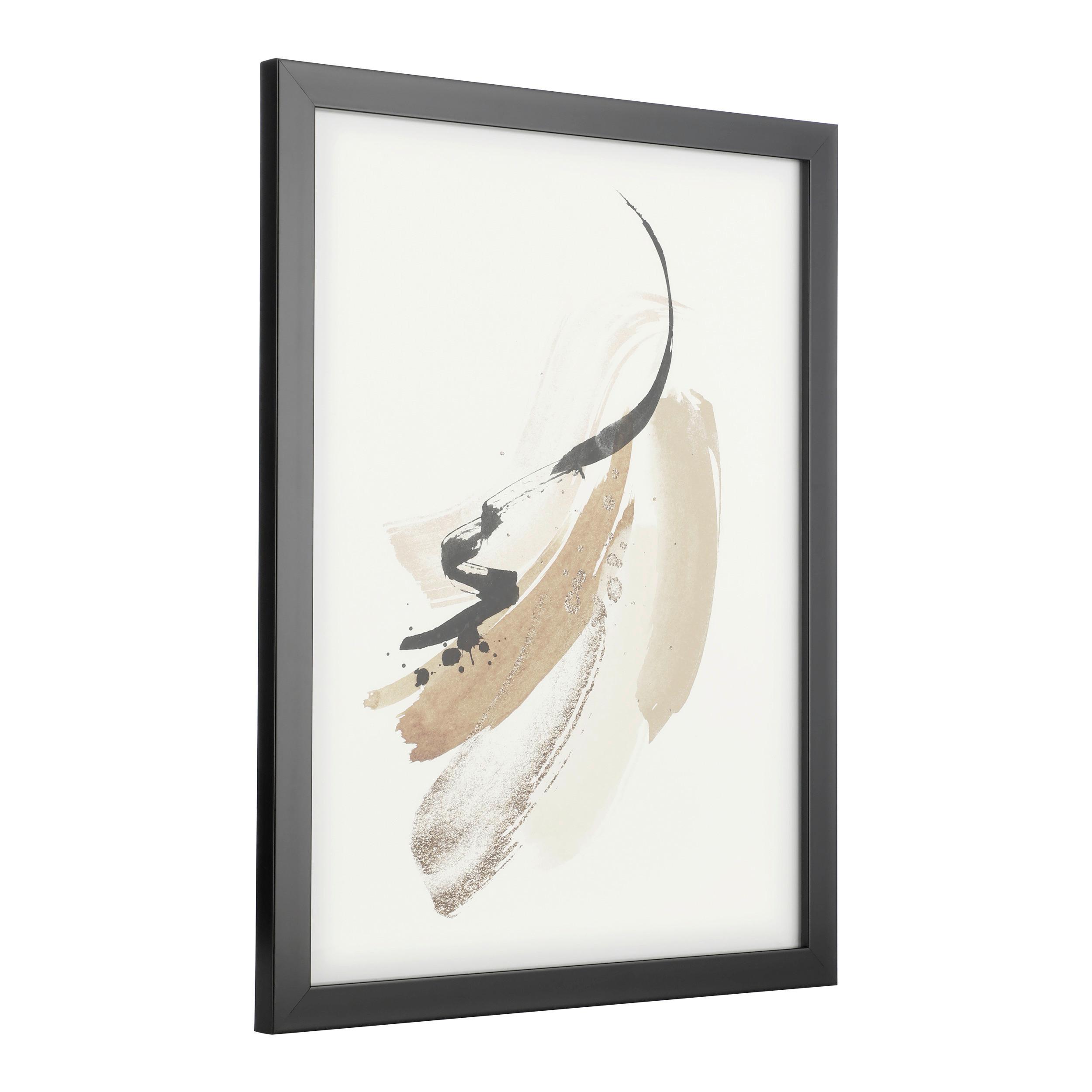 Bild Roberval Multicolor ca. 32,7x45cm - Goldfarben/Schwarz, Trend, Glas/Papier (32,7/1,6/45cm) - Eglo