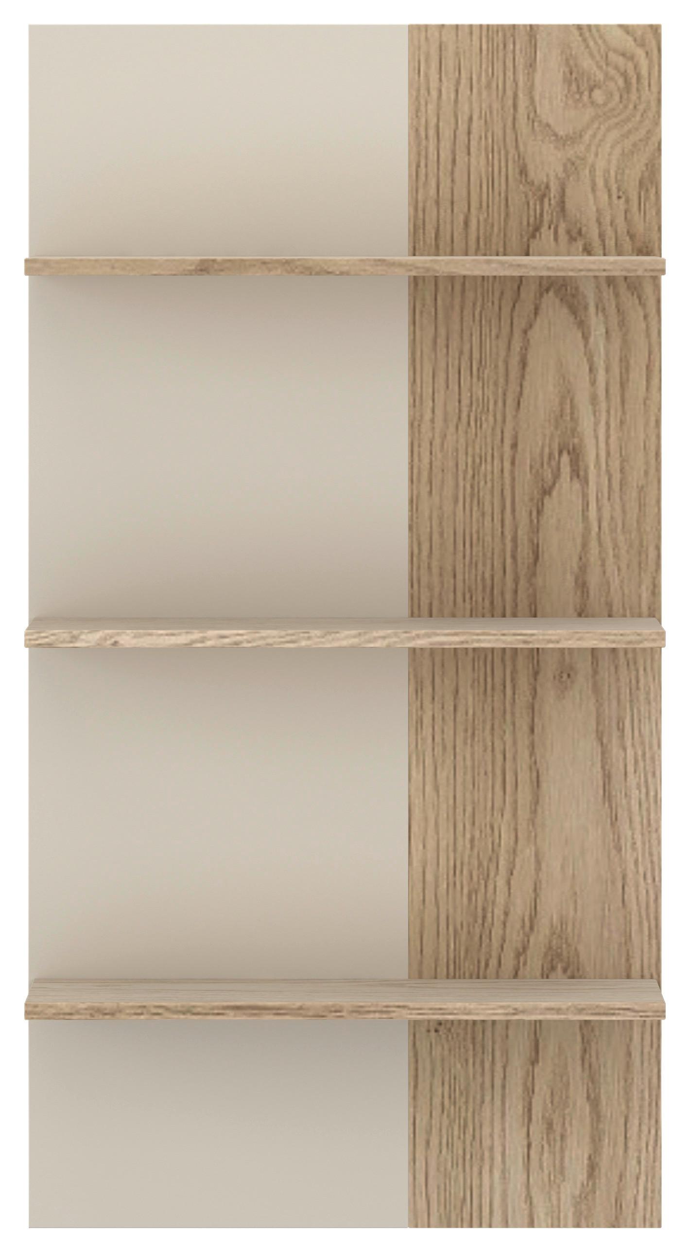 Zidna Polica Meolo - kašmir/boje hrasta, Moderno, drvni materijal (60/114/21,6cm) - Modern Living