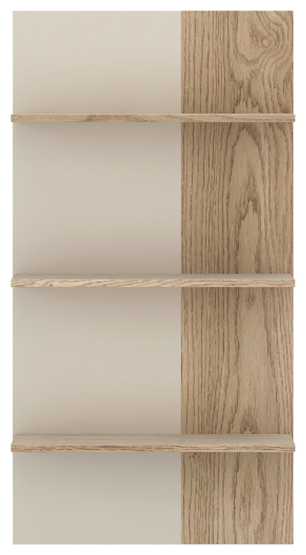 Etajeră de perete MEOLO - cașmir/culoare lemn stejar, Modern, material pe bază de lemn (60/114/21,6cm) - Modern Living