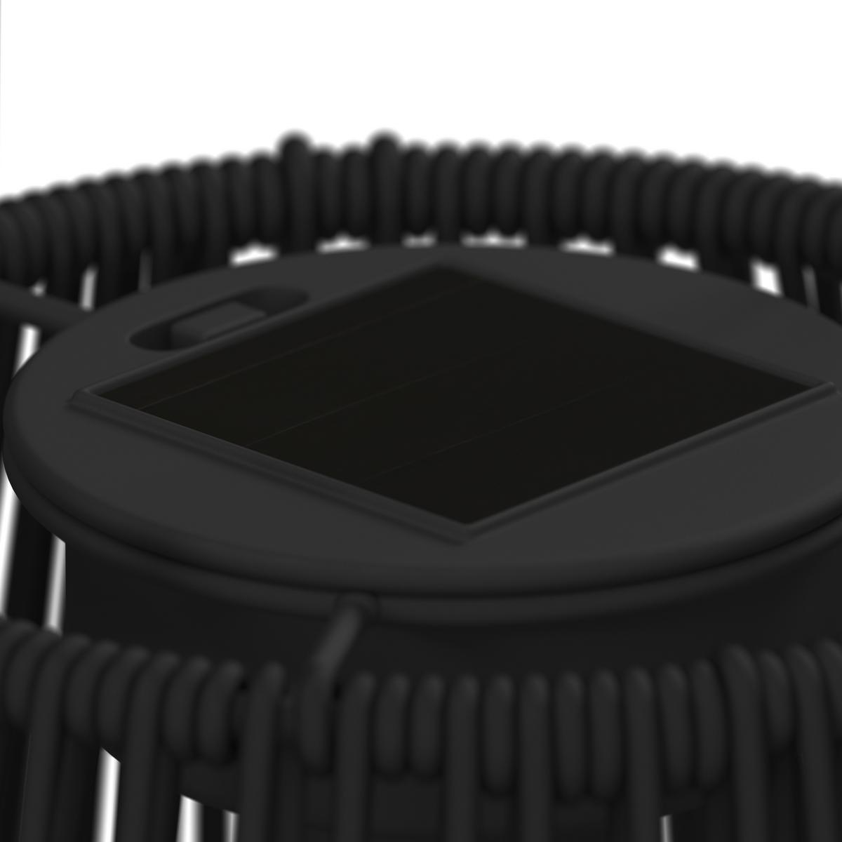 Solarleuchte Glow Schwarz Metall/Kunststoff - Schwarz, MODERN, Kunststoff/Metall (20,5/26/20,5cm) - Bessagi Garden