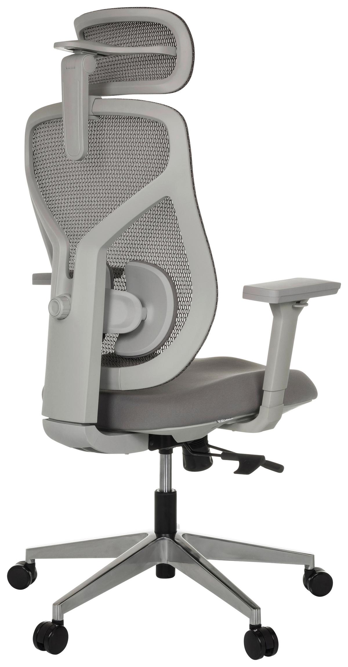 Pisarniški Stol Cassilis W, Siva - srebrne barve/siva, Moderno, kovina/umetna masa (71/123 - 146/65cm) - MID.YOU