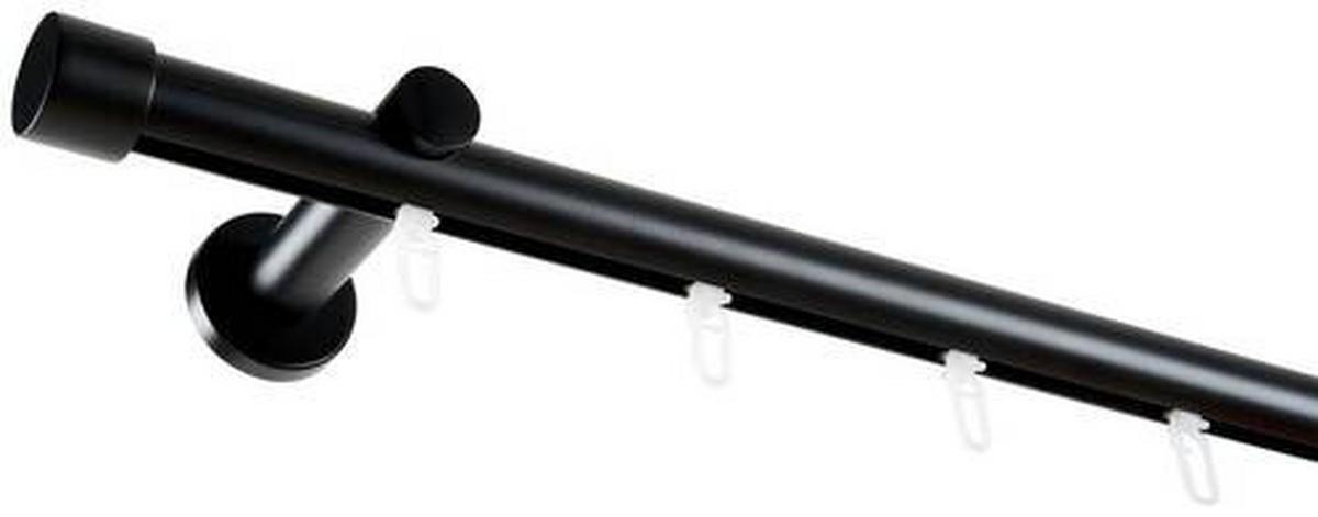 KARNISZ DRĄŻKOWY - ZESTAW PISA, 1-LFG. - czarny, Basics, metal (160cm) - Homeware