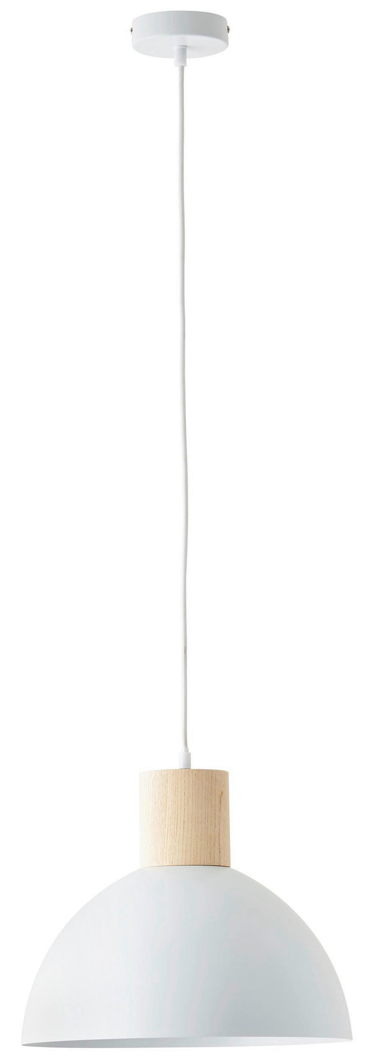 LAMPA WISZĄCA 99709L75 DAINTREE PE1 - biały/jasnobrązowy, Konventionell, metal/drewno (34/120cm) - Brilliant