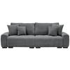 Canapea Bigsofa TOLEDO - gri închis, Konventionell, textil (250/100/90cm) - Best Price
