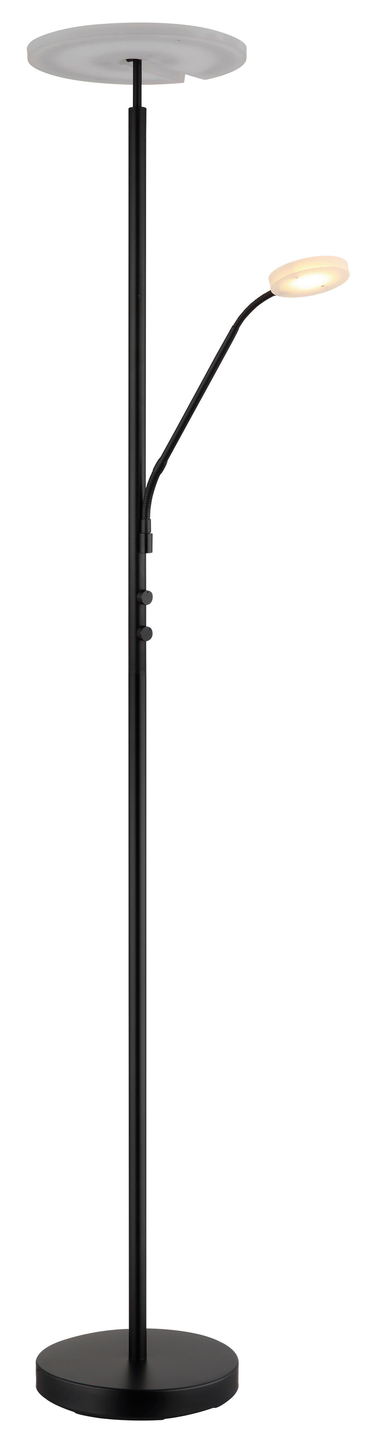 LED-STEHLEUCHTE 59093S STANFORD - Klar/Schwarz, Design, Kunststoff/Metall (30/180cm) - Globo