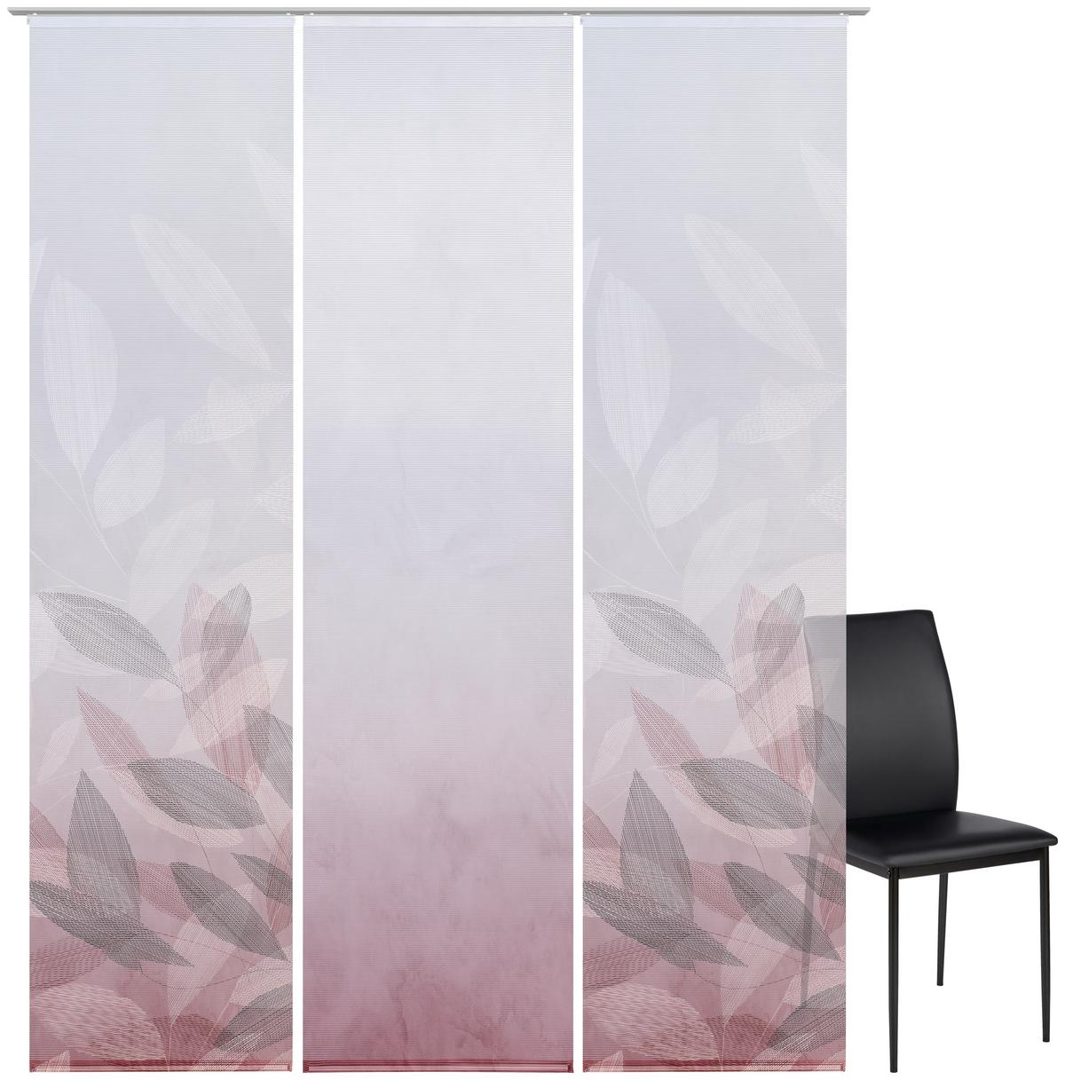 ZASŁONA PANELOWA ABIGAIL - bordowy, Natur, tkanina (60/245cm) - Novel