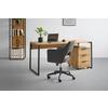 SNURRSTOL VALLETTA - svart/antracit, Klassisk, metall/textil (63/82-88/61cm) - Premium Living