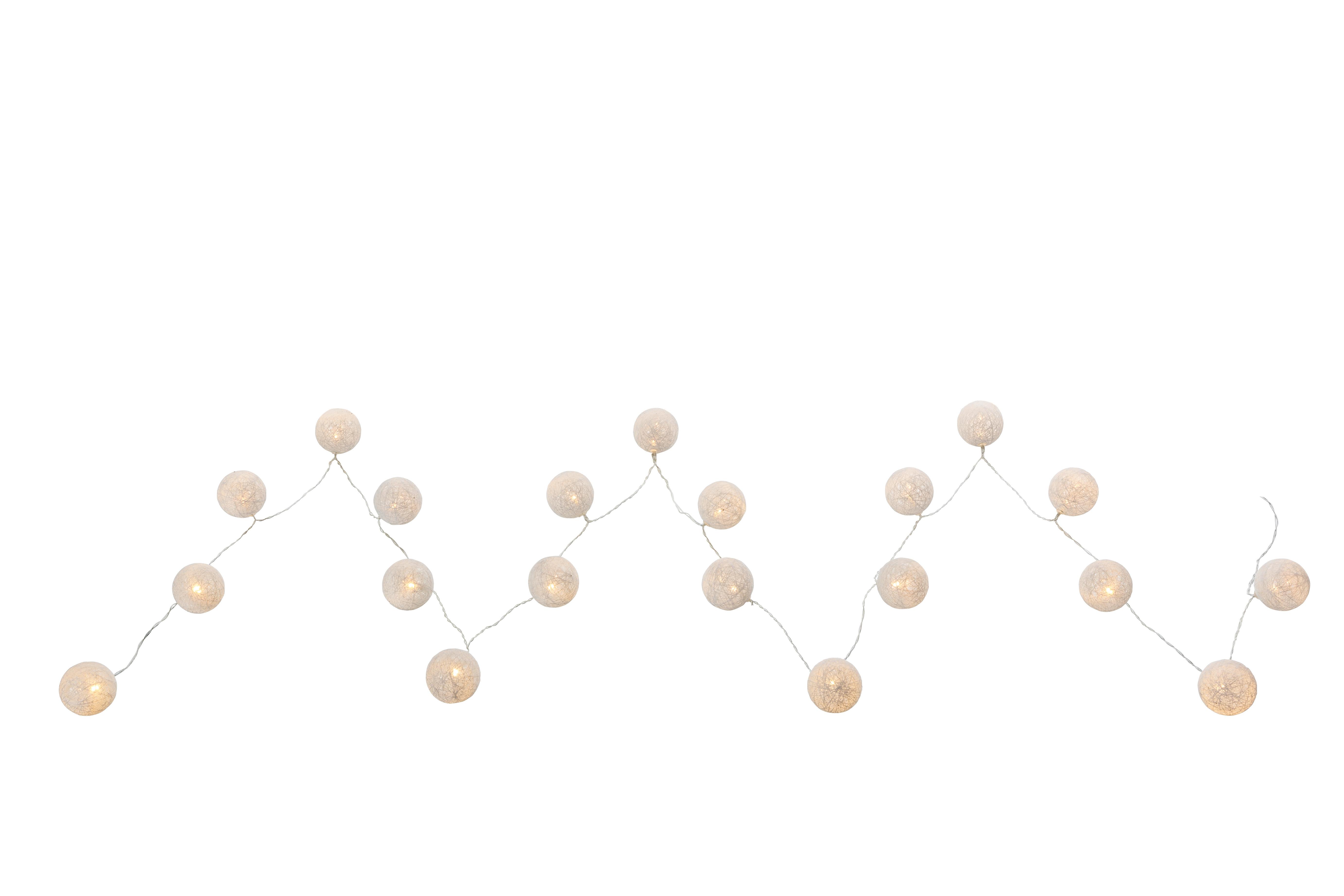 Lichterkette Venuto max. 0,03 Watt - Silberfarben/Weiß, Basics, Kunststoff/Metall (6/285cm) - Globo