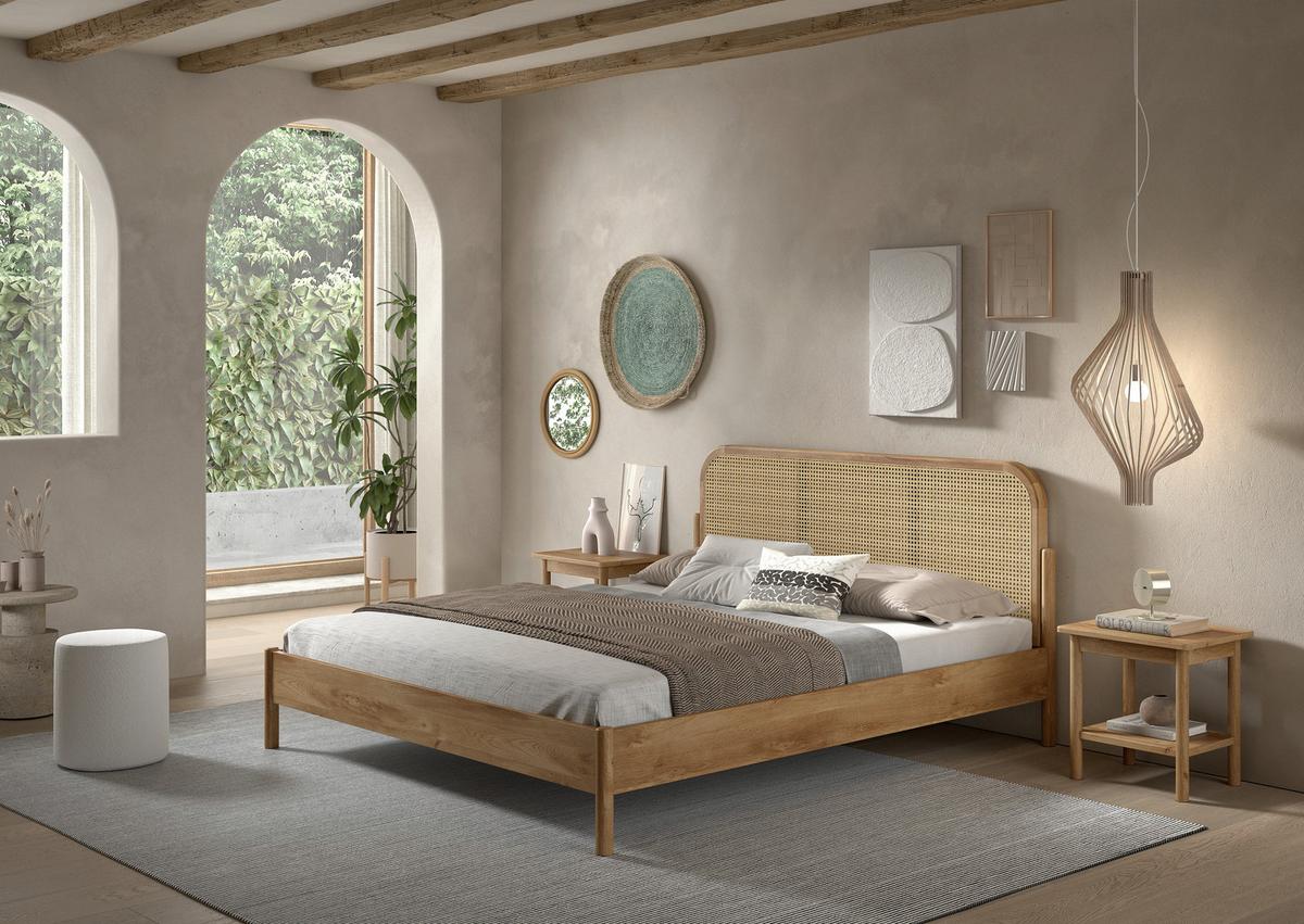 Bett Olive ca. 180x200 Eichefarben - Eichefarben, MODERN, Holz/Holzwerkstoff (180/200cm) - MID.YOU