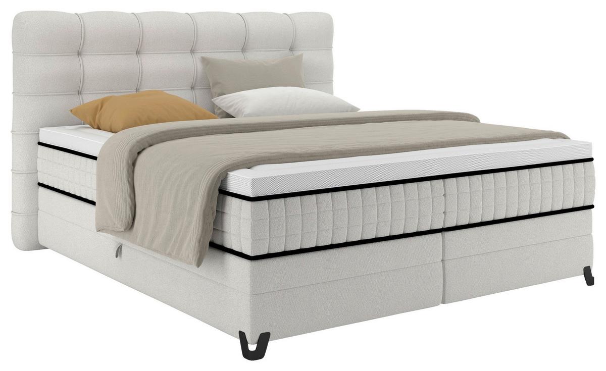 Boxspring Krevet Carmen C - bež, Konvencionalno, drvni materijal/drvo (180/200cm) - Premium Living