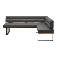 Eckbank Canon LI. in Anthrazit - Anthrazit/Schwarz, KONVENTIONELL, Holz/Textil (220/85/160cm) - Based