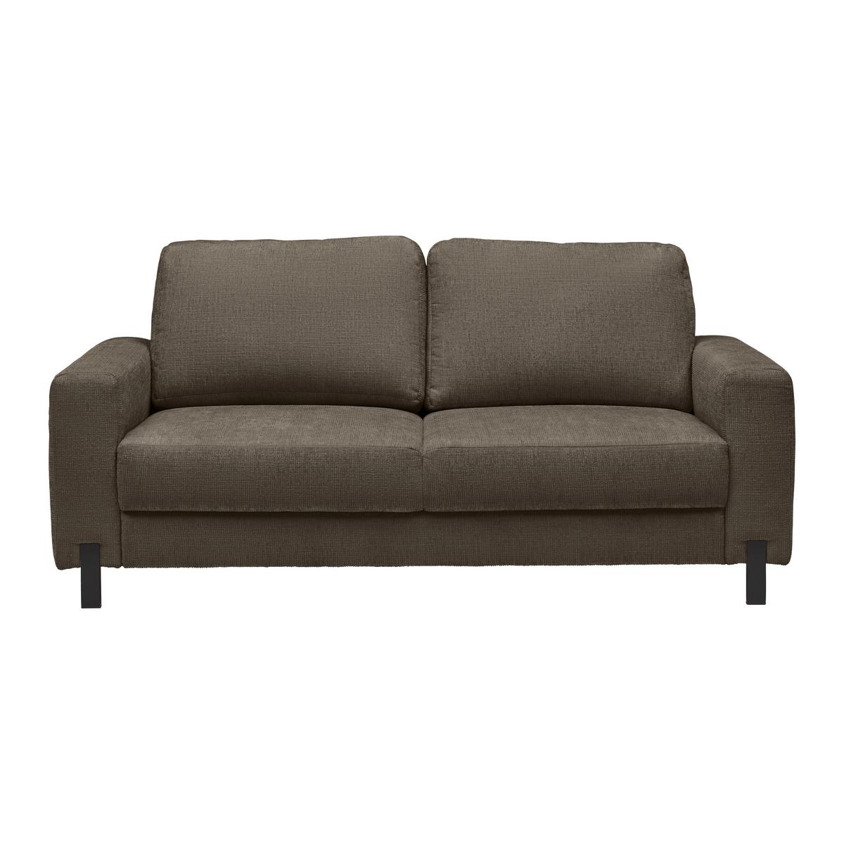 2-Sitzer-Sofa Piega Braun - Schwarz/Braun, MODERN, Textil/Metall (189/66-87/96cm) - Mömax
