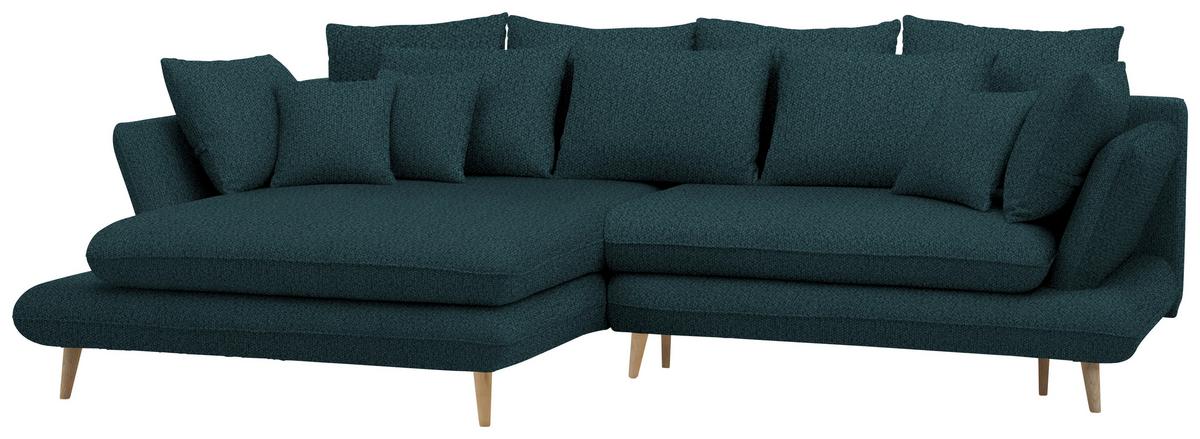 Kutna Garnitura Monte - tamno zelena/prirodne boje, Romantično / ladanjski, tekstil/drvo (181/283cm) - Premium Living