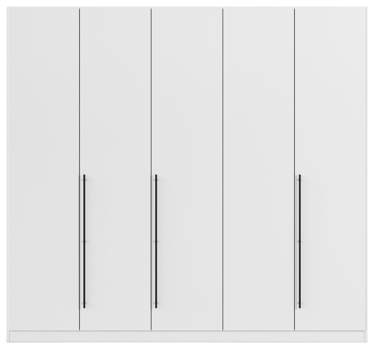 Kleiderschrank Safari Weiß - Schwarz/Weiß, KONVENTIONELL, Holzwerkstoff/Metall (226/210/54cm) - Based