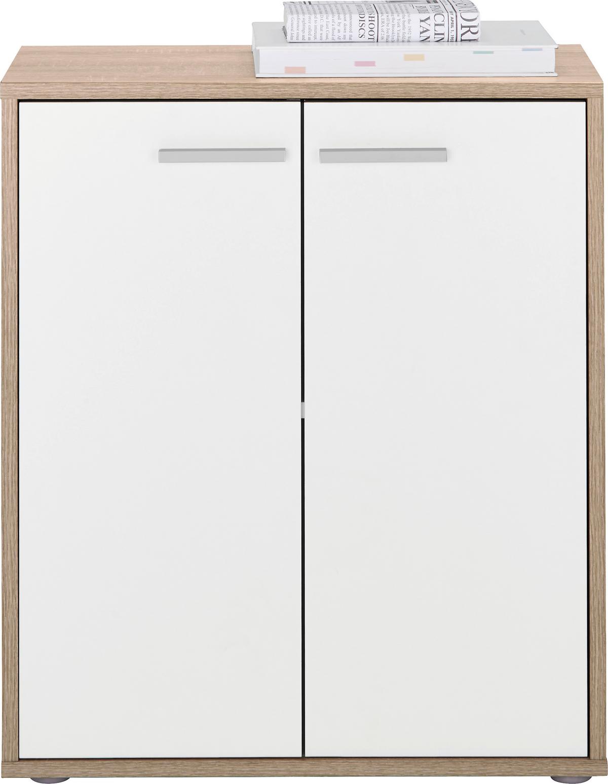 Comodă Andrea - stejar Sonoma/alb, Konventionell, material pe bază de lemn (60/70/30cm) - Best Price