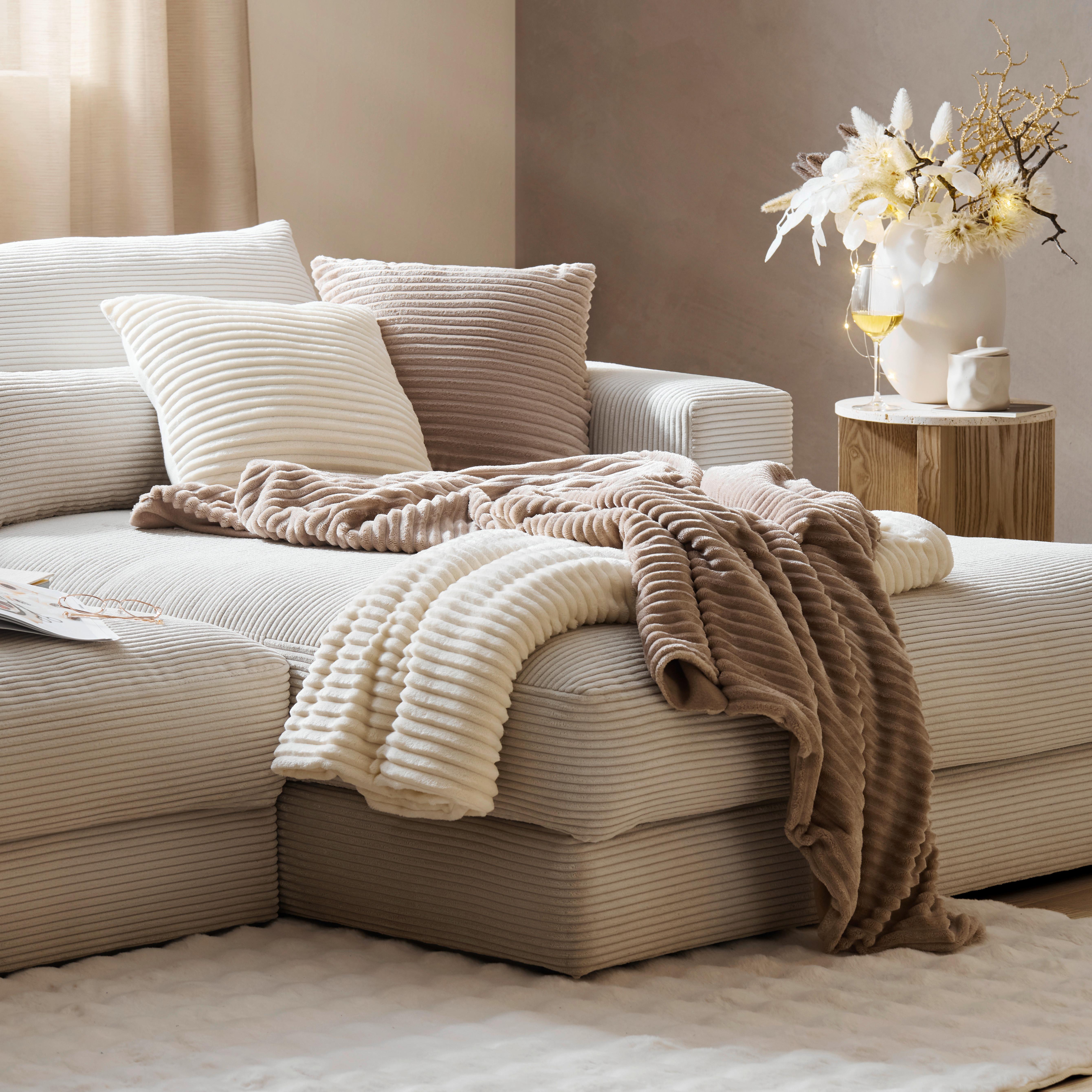 Pătură pufoasă Conni, cca. 140x200cm - culoare natur, Modern, textil (140/200cm) - Modern Living