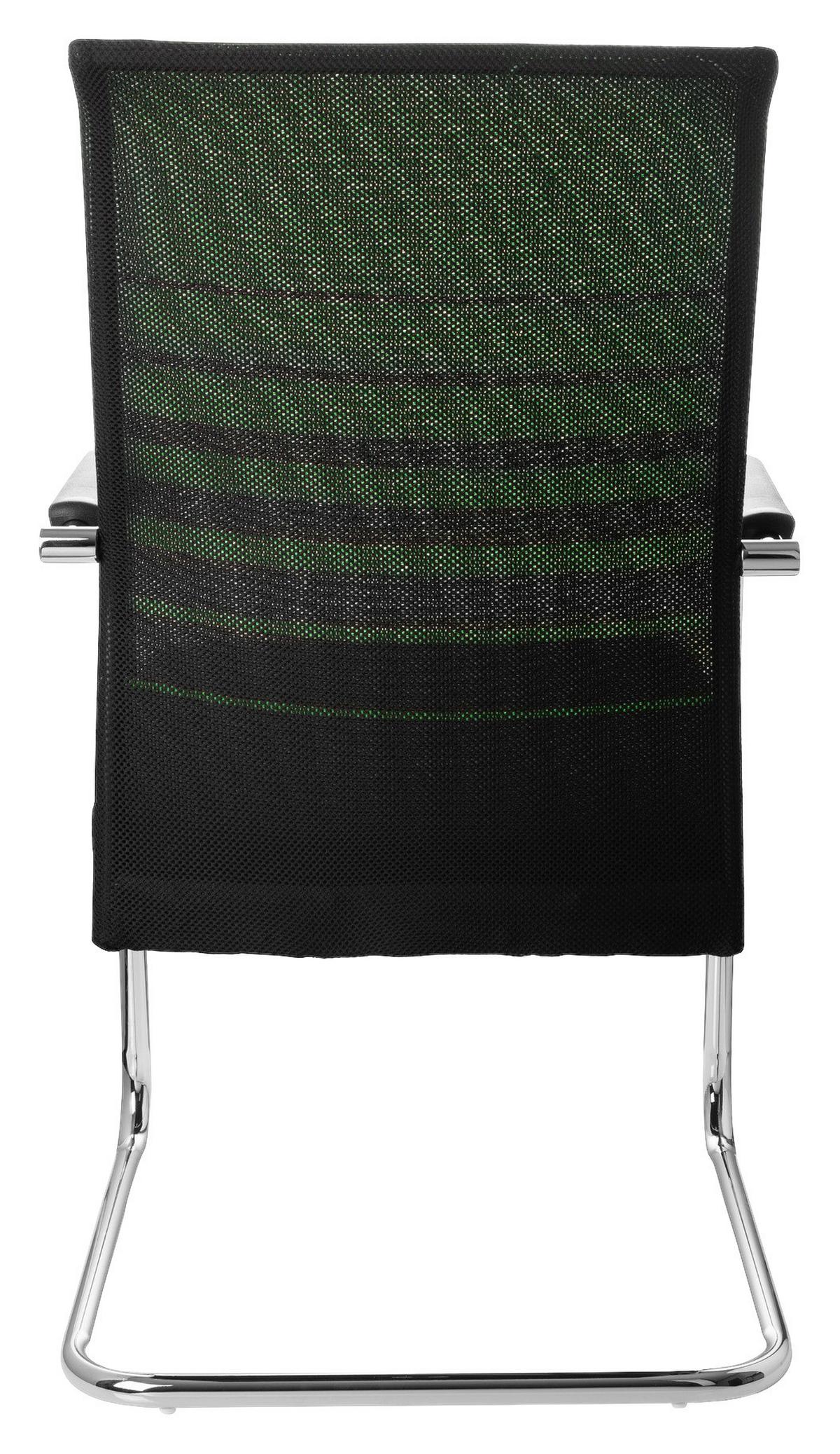 Konferenčni Stol Falcone V, Črna, Zelena - barve kroma/črna, Moderno, kovina/tekstil (57/104/55cm) - MID.YOU