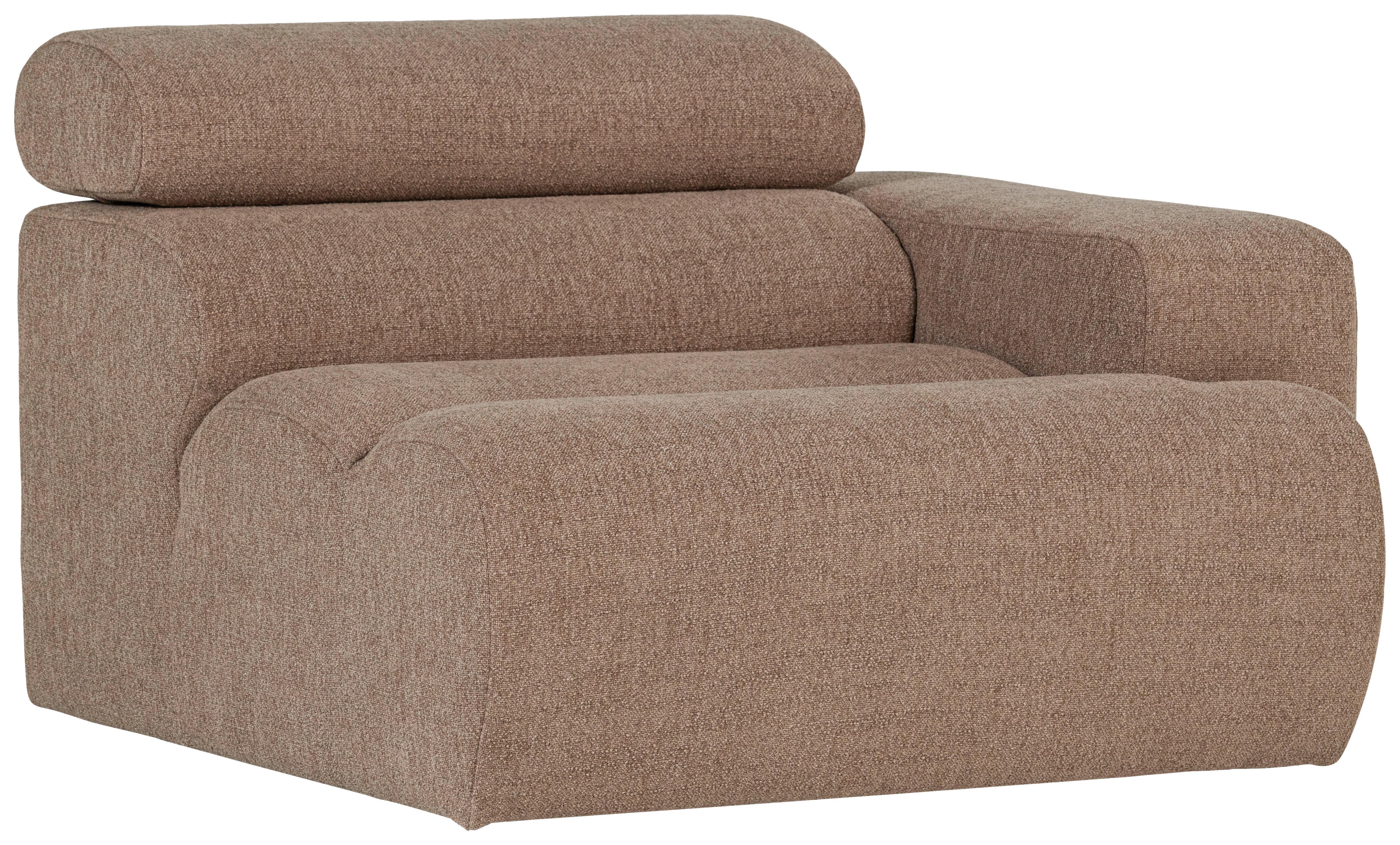 SOFAELEMENT Novi Taupe B: 113cm - Taupe, Design, Kunststoff/Textil (113/86/109cm) - Livetastic