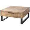 SOFFBORD EVEREST -EXKLUSIV- - svart/naturfärgad, Natur, metall/trä (80/80/40cm) - Mömax