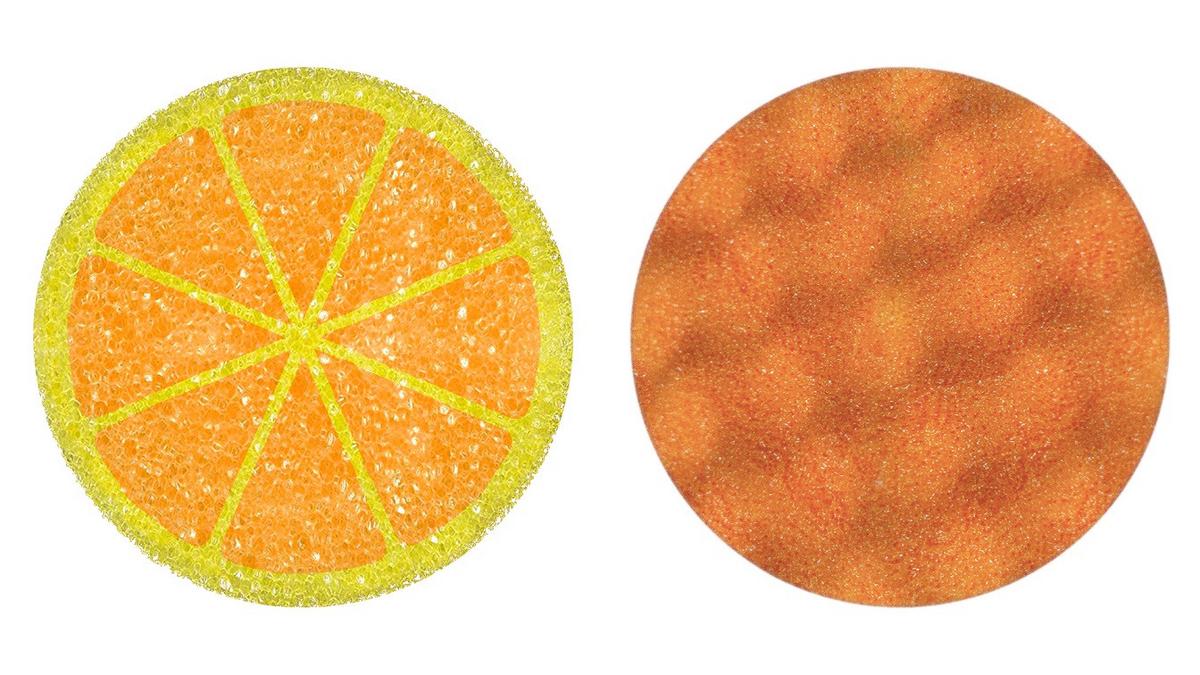 Szivacs Vileda Punch Orange - többszínű, Basics, műanyag (10.2/15/3.2cm) - Vileda