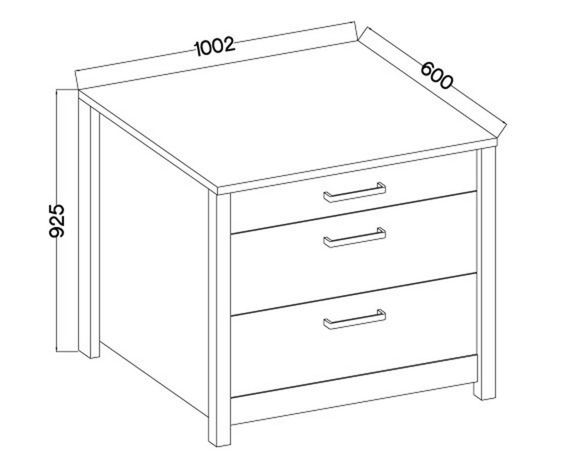 Küchenunterschrank Venet, Anthrazit/Artisan Eiche - Anthrazit/Schwarz, MODERN, Holzwerkstoff/Metall (100/92/60cm) - Mömax