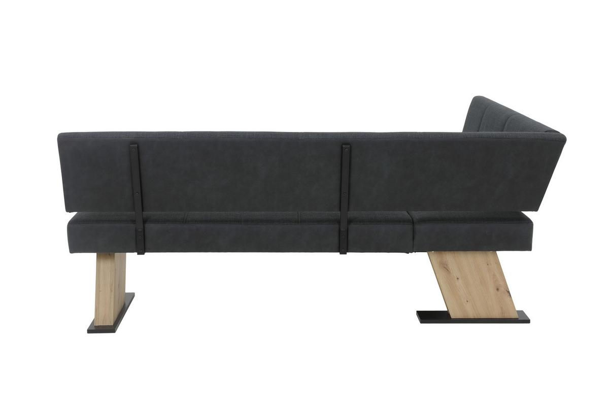 ECKBANK LYON REB - Anthrazit/Eiche Artisan, MODERN, Holzwerkstoff/Textil (210/87cm) - P & B