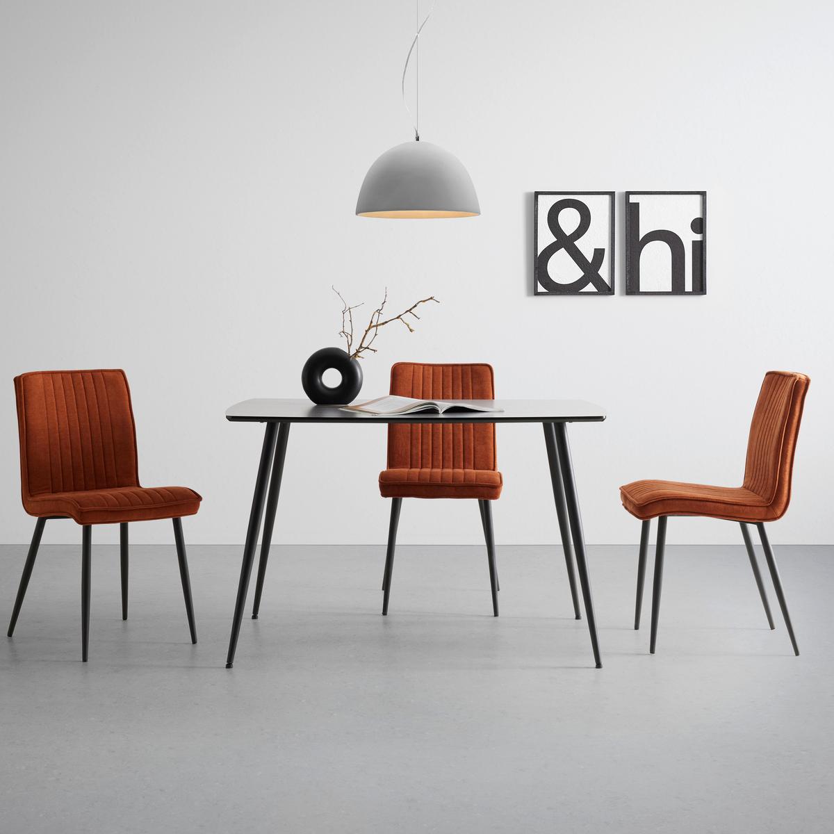 Stuhl Lena in Rostfarben - Rostfarben/Schwarz, Modern, Holz/Textil (43/86/57cm) - Mömax