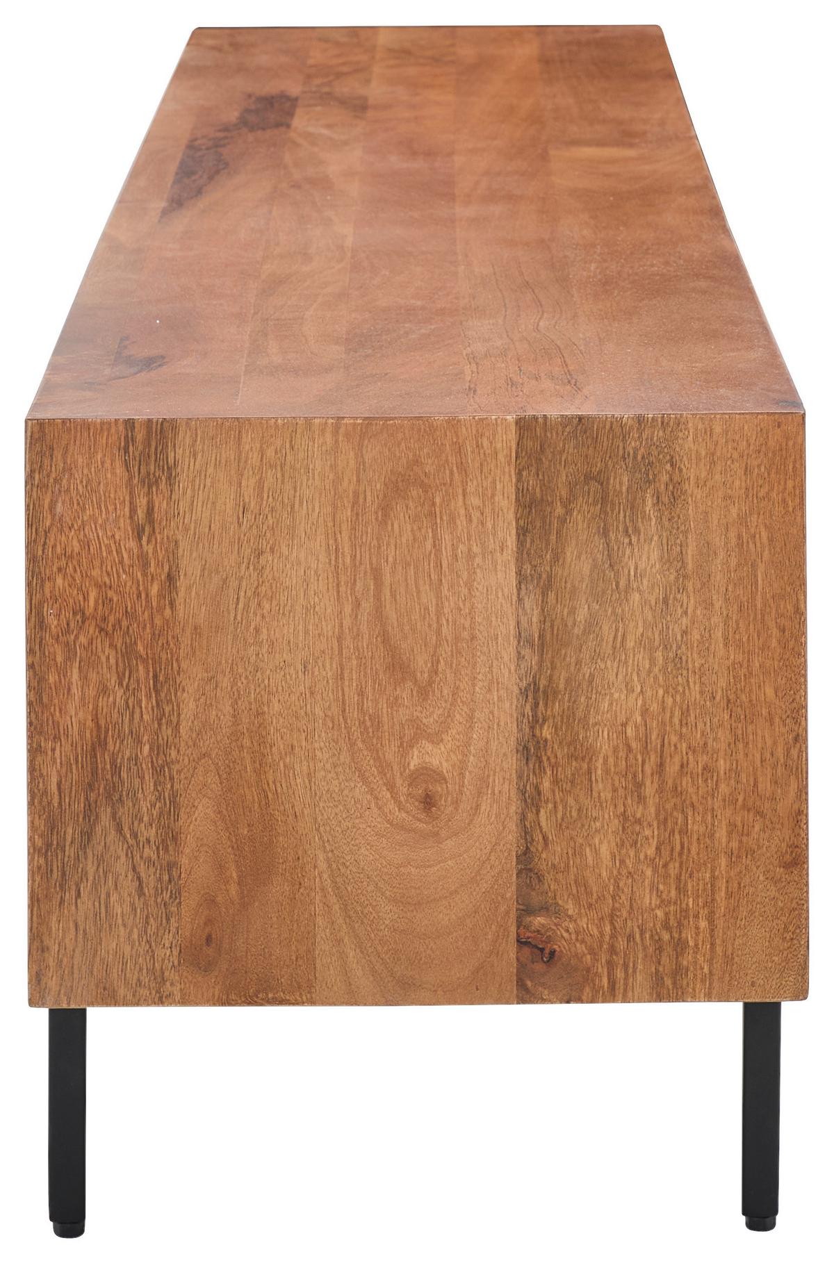 KOMODA NISKA KATJA - czarny/miodowy, Lifestyle, metal/drewno (180/45/40cm) - Livetastic