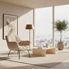 FÅTÖLJ ROBIN - beige/svart, Modern, metall/textil (72/78/81cm) - Bessagi Home