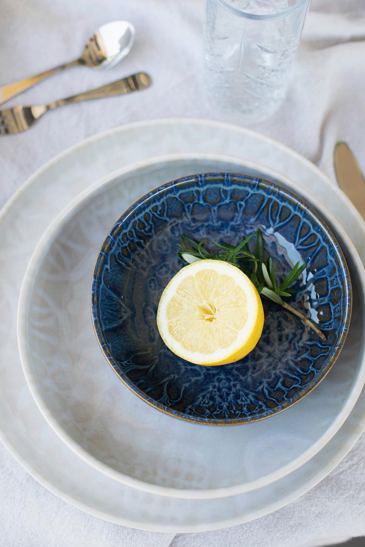 KOMBISERVICE TRAD. TILES BLAU - Dunkelblau, Basics, Keramik - Mäser