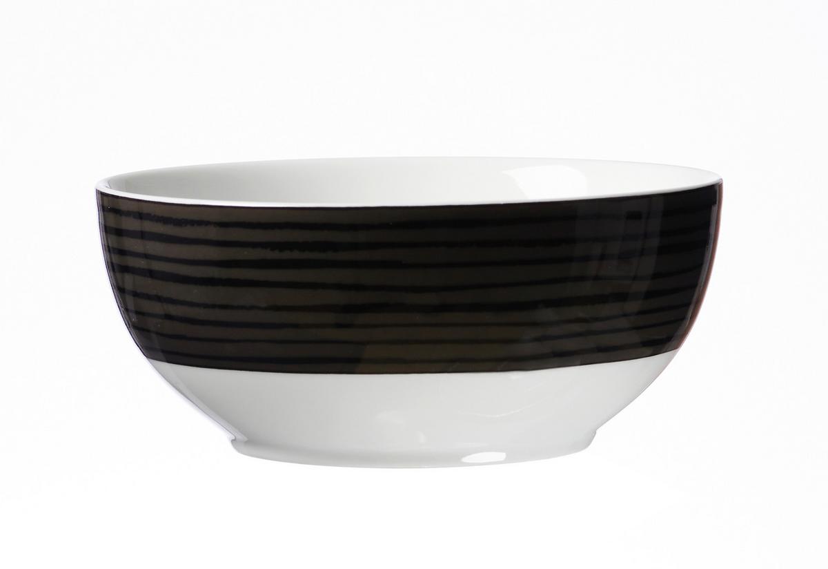 SERWIS OBIADOWO-ŚNIADANIOWY VELVET - czarny/biały, Basics, ceramika (30/26/31cm) - Ritzenhoff Breker