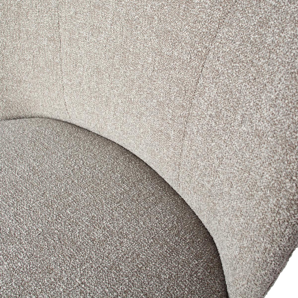 Cocktailsessel Lofty Naturfarben Webstoff - Schwarz/Naturfarben, Design, Kunststoff/Textil (68/75/72cm) - Livetastic
