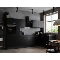 Kotna Kuhinja Z Aparati Oliver, 310x172cm - srebrne barve/črna, Design, kovina/leseni material (310/172cm) - Respekta