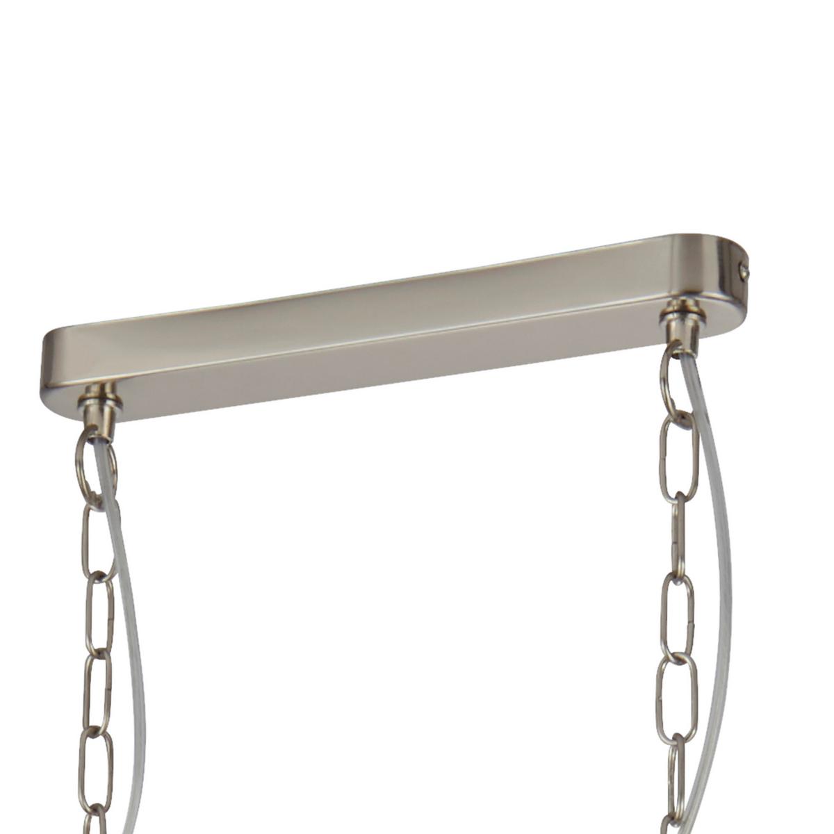 Függőlámpa Pyramid 1277-3ss - ezüstszínű, Konventionell, üveg/fém (95/87/23cm)