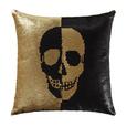 Zierkissen Skull in Schwarz/Goldfarben - Goldfarben/Schwarz, Trend, Textil (45/45cm) - Premium Living Zierkissen Skull in Schwarz/Goldfarben - Goldfarben/Schwarz, Trend, Textil (45/45cm) - Premium Living