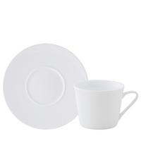 Šoljica Za Kafu Sa Tanjirićem Rosi - bela, Konvencionalno, keramika - Gourmesto