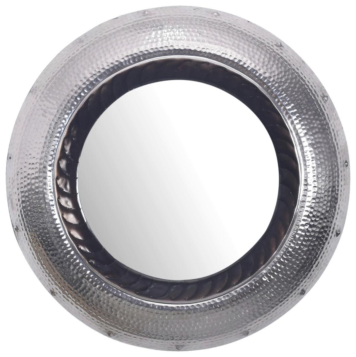 WANDSPIEGEL WL7.117 - Silberfarben, Design, Glas/Metall (74/74/9cm) - MID.YOU