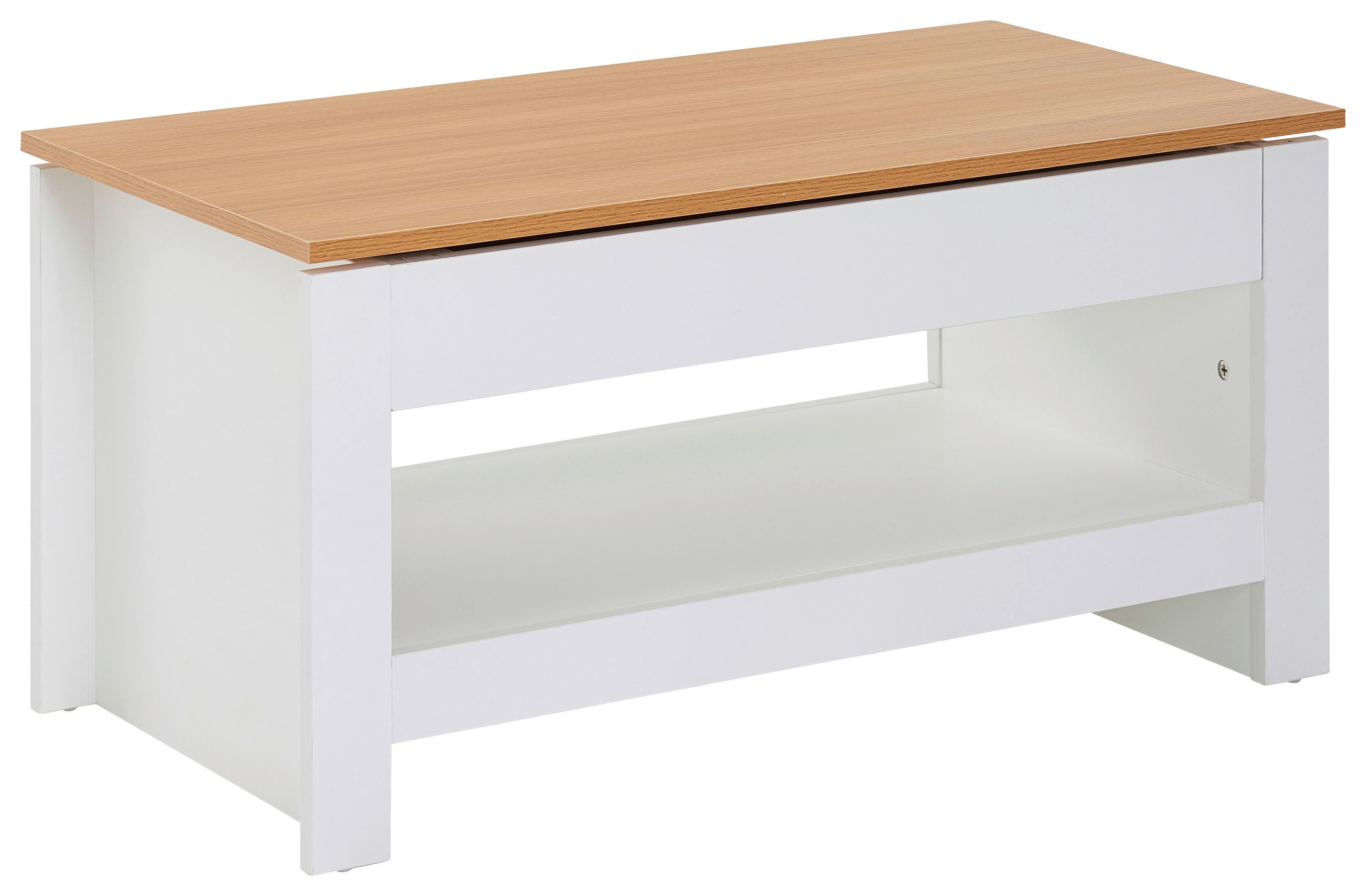 Klubska Miza Wl6.382 - barve hrasta/bela, Moderno, leseni material (85/47/45cm) - MID.YOU