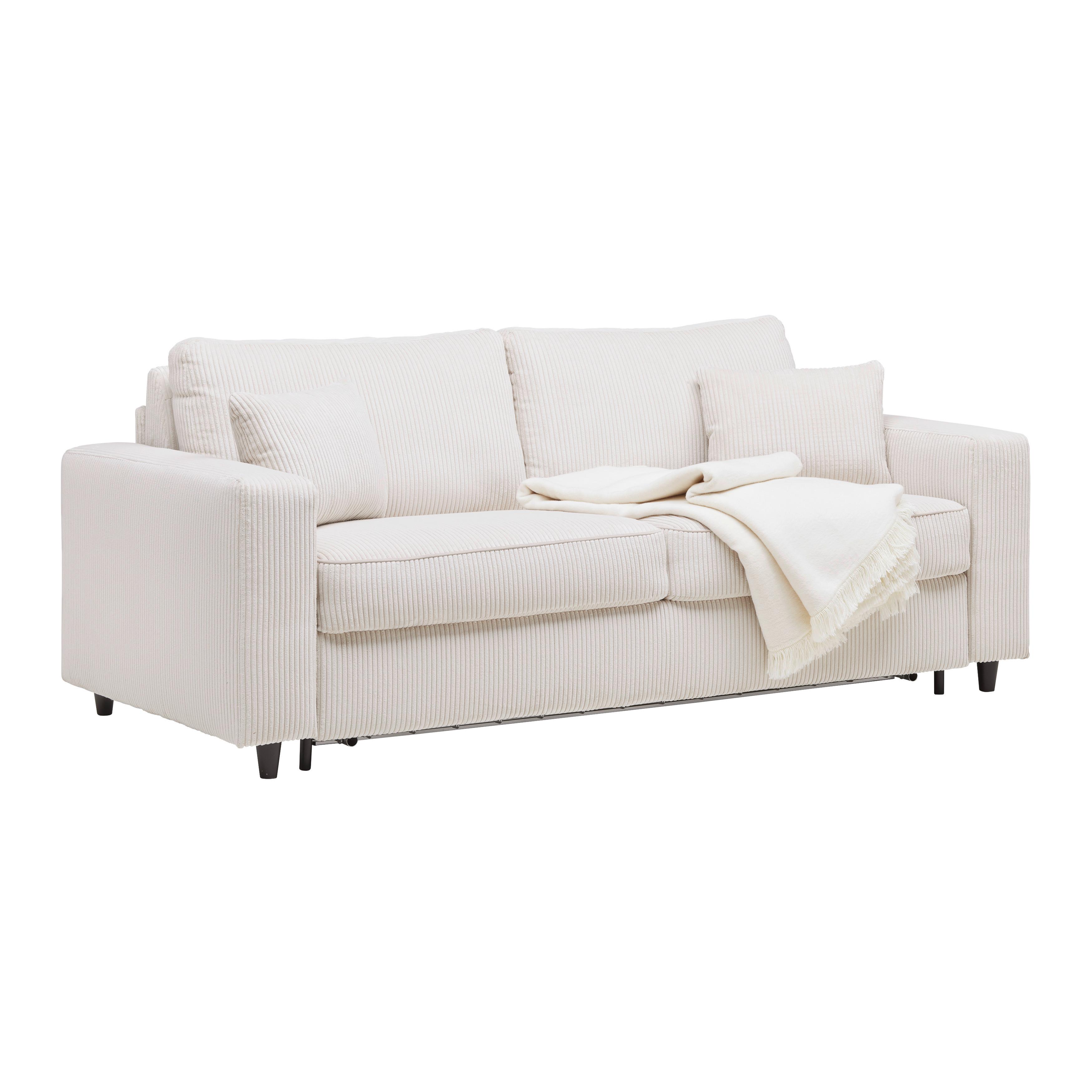 BÄDDSOFFA AGNETA -BASED- - beige/svart, Modern, metall/trä (200/83/97cm) - Based