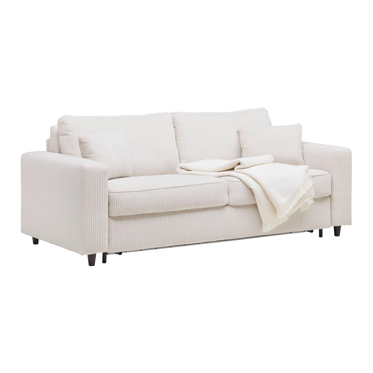 Zofa S Posteljno Funkcijo Agneta, Bež - črna/bež, Moderno, tekstil/les (200/83/97cm) - Premium Living