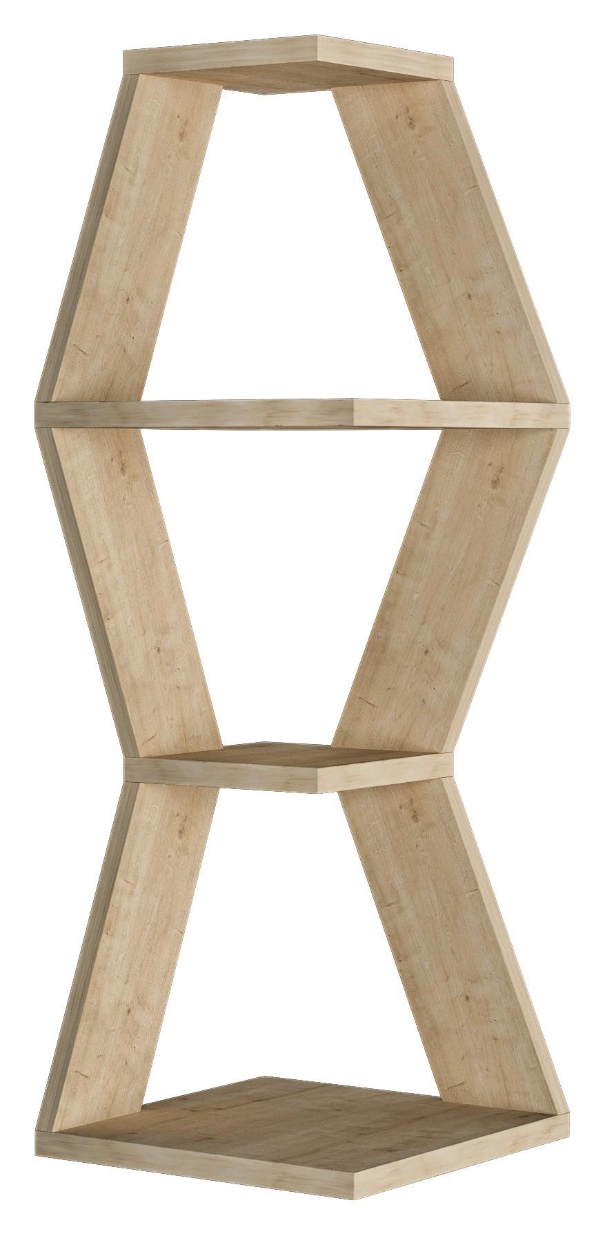 Stenska Polica Sablor - barve hrasta, Design, leseni material (30/86/30cm) - Livetastic