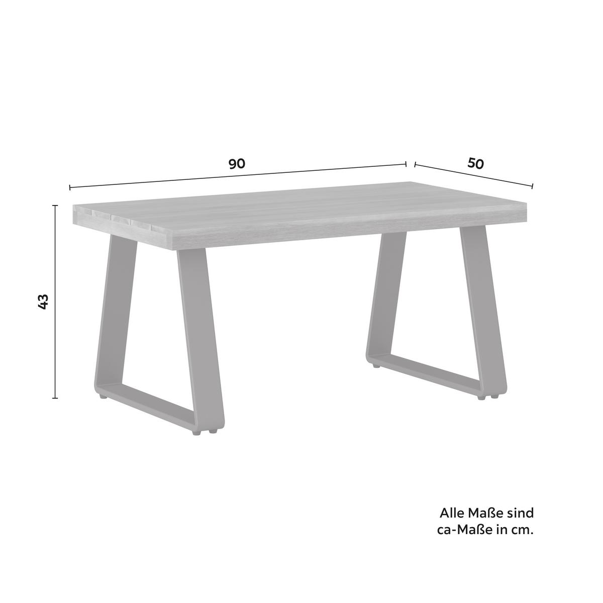 Loungegarnitur Alexa Creme Outdoorstoff/Metall +Abdeckung - Anthrazit/Creme, MODERN, Holz/Textil (150/81/85,5cm) - Bessagi Garden
